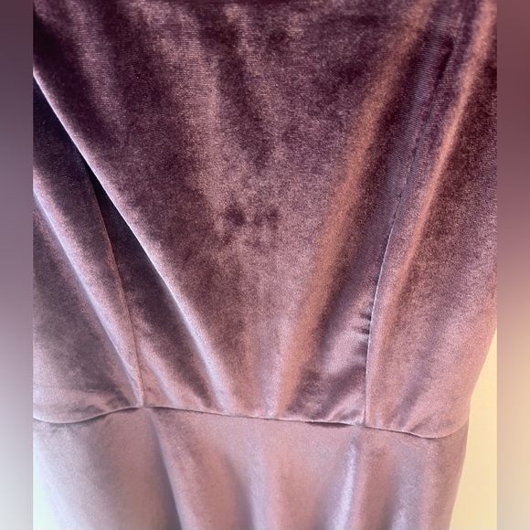 Mi Ami Francesca’s Velvet Purple MIni Dress Bow Straps Small coquette romantic - Picture 7 of 10
